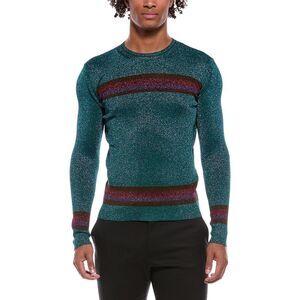 Valentino Mens  Maglia Girocollo Crewneck Sweater, Blue
